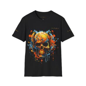 Vibrant Skull Art Unisex Softstyle T-Shirt - Bold Graphic Tee for Creative Souls