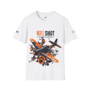 Kill Shot Unisex Softstyle T-Shirt - Vintage Aesthetic with Plane Design