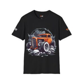 Vintage Car Skull Graphic T-Shirt for Auto Enthusiasts