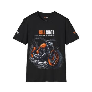 Kill Shot Motorcycle Unisex Softstyle T-Shirt - Edgy Graphic Tee for Bikers
